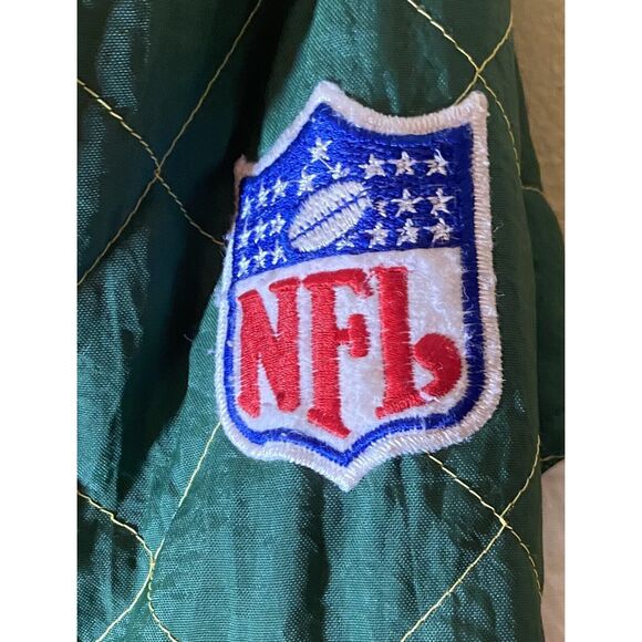 Vintage 1990s NFL Starter Jacket XL Green Bay Packers Button Up With Hood READ - Picture 6 of 12